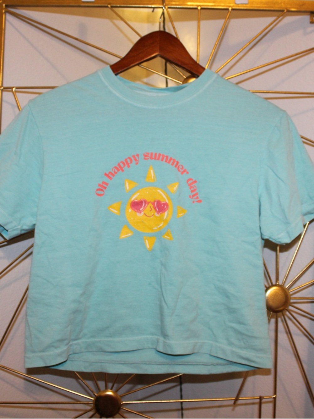 Kids Light Blue 'Oh Happy Summer Day' Sun Graphic Tee
